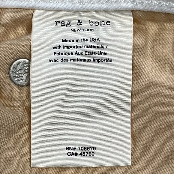 NWT Rag & Bone Nina High Rise Ankle Flare Jeans White Raw Hem Sz 31 - Picture 11 of 15